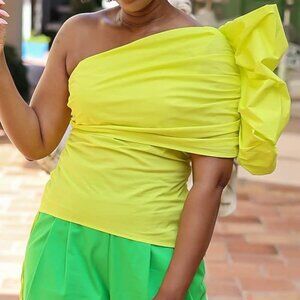 Amazon The Drop Sulphur Spring One-Shoulder Stunner | Pop of Color"